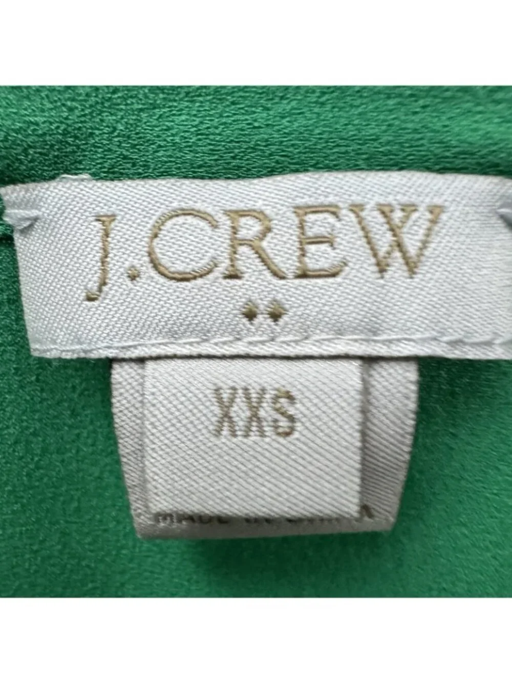 J Crew XS Emerald Green Bell Sleeve Blouse V Neck Career Top - Picture 4 of 7